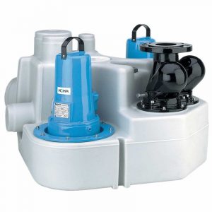 HOMA SANISTAR 220W / 230D Abwasser-Doppelhebeanlage - mit integrierte Rückschlagklappe