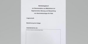 Produktbild Betriebstagebuch für Fettabscheideranlagen