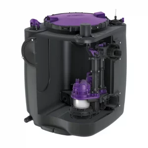 Innenansicht der KESSEL Aqualift 200 Duo GTF 1250 mit Pumpentechnik